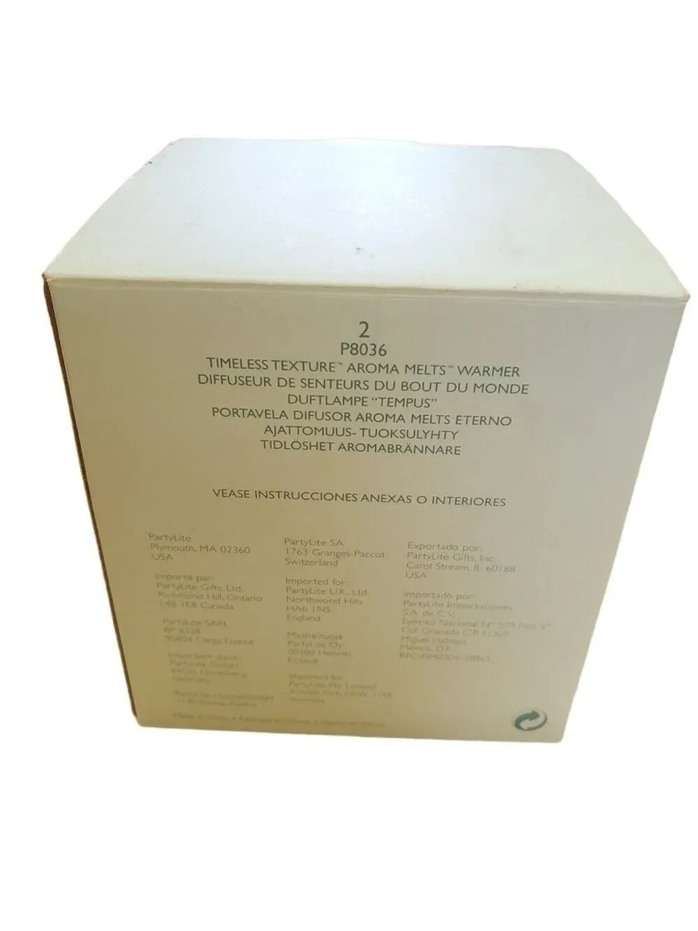 New Partylite P8036 Timeless Texture Aroma Melts Warmer wood & metal